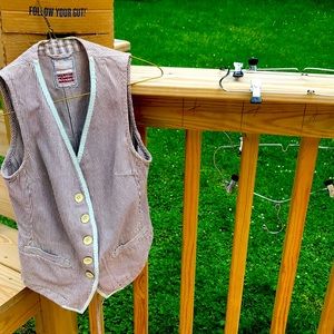 Marithe François Girbaud light striped yacht vest